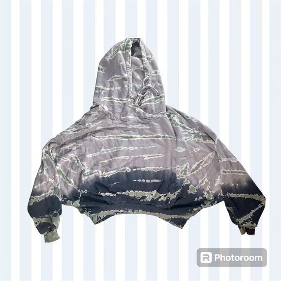 Young Fabulous & Broke Women's S/M Small Medium Raissa Tie Dye Ombre Crop Hoodie - Picture 1 of 8